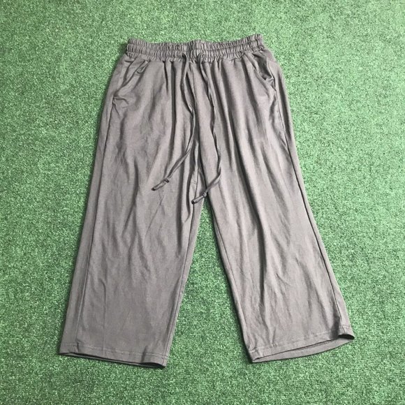 TARSE Women's Capri Yoga Pants Loose Soft Drawstring Workout Sweatpants Casual M - Picture 1 of 5